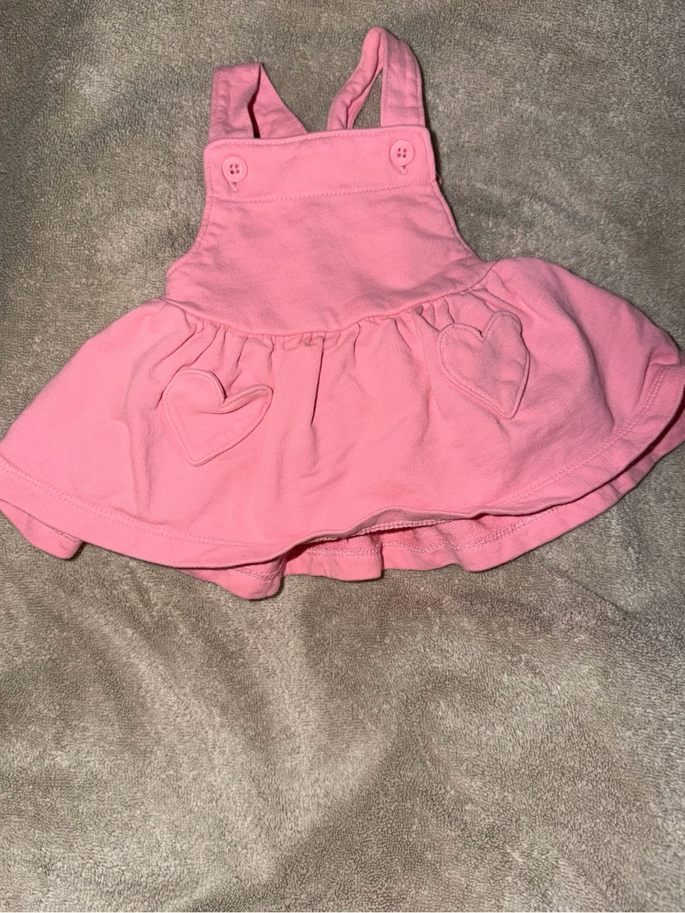 Carter's Pink Heart Pinafore Dress